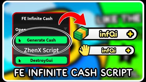 Fe Infinite Cash Script Roblox Scripts Generate Infinite