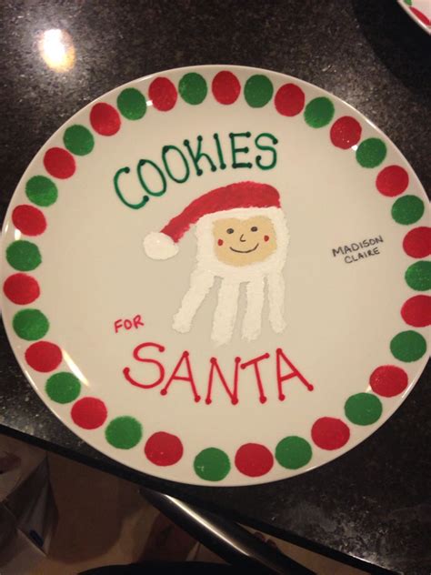 Made Our Own Cookies For Santa Plate Which Doubles As A Keepsake