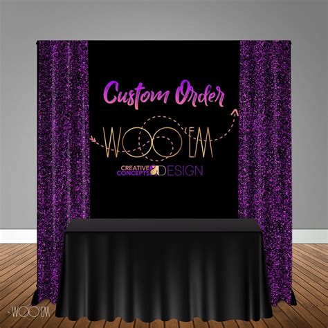 1 Custom 5x6 Or 6x6 Table Banner Backdrop Step And Repeat Design