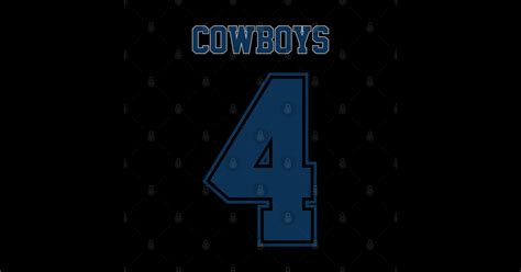 Cowboys Number 4 Dallas Cowboys Sticker Teepublic