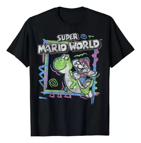 Playera Super Mario World Yoshi Y Mario Meses sin interés