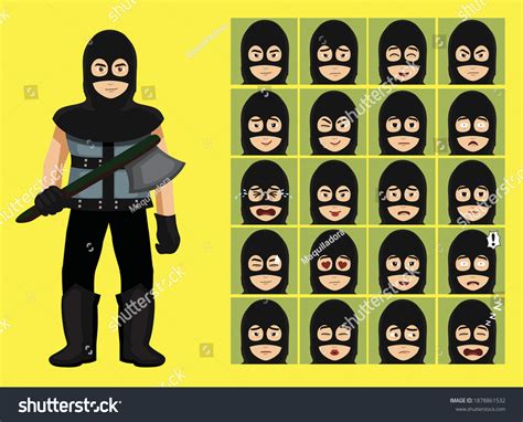 manga style executioner man cartoon character stock vector royalty