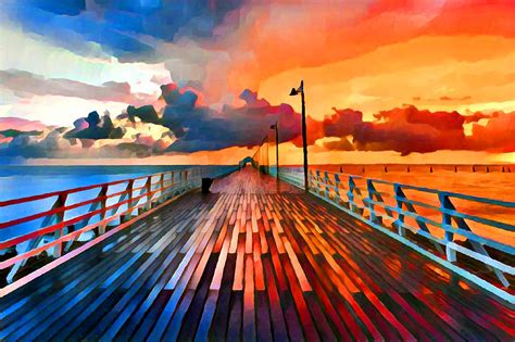 Shorncliffe Pier Painting by Chris Butler - Fine Art America