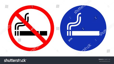 No Smoking Sign Smoking Area Vector Stock Vector (Royalty Free ...