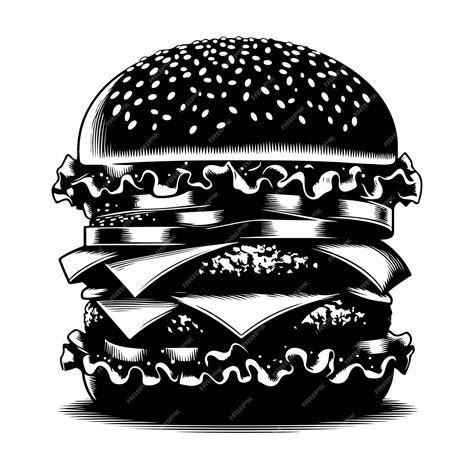 Premium Vector Burger Vector Silhouette Illustration