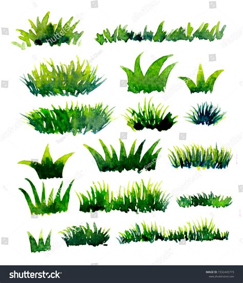 Collection Clump Grass Symbols Landscape Architect Stock Illustration ...