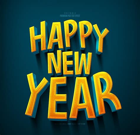 Premium Psd Happy New Year D Editable Premium Psd Text Effect