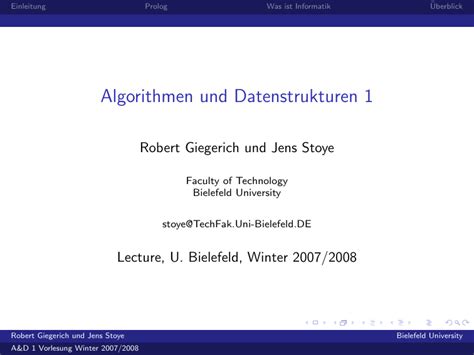 Algorithmen Und Datenstrukturen 1