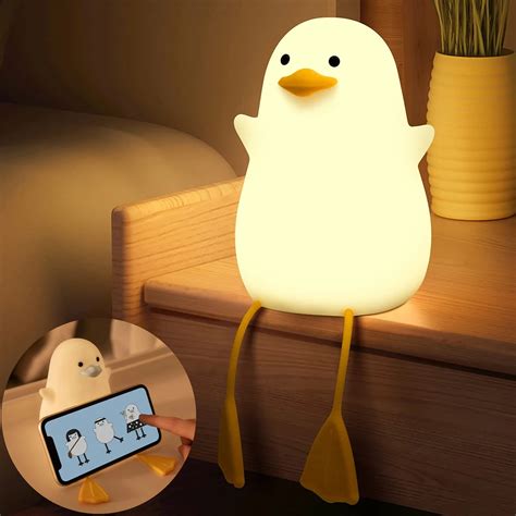 Duck Led Night Lamp Cute Silicone Lamp Cute Duck Night Light Led Lamp