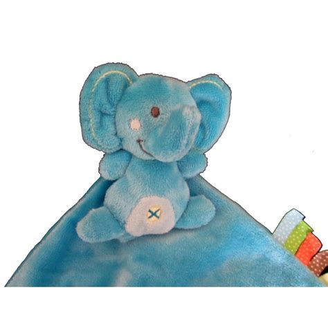 Doudou L Phant Bleu Croix Ventre Nicotoy