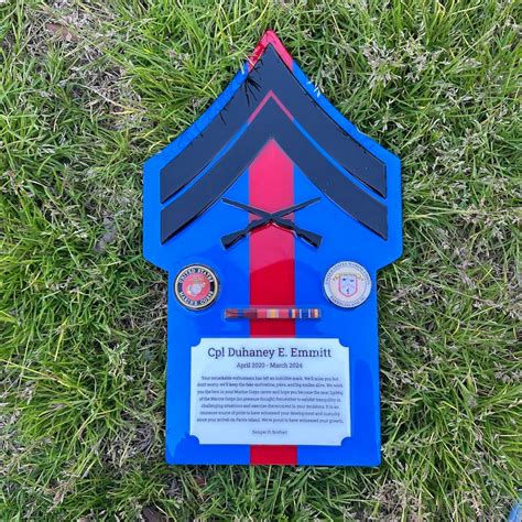 Custom Usmc Marine Corps Military Plaque Military Usmc Chevron