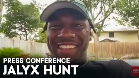 Jalyx Hunt's NFL Draft Day Press Conference - YouTube