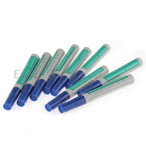 10x Marqueur Feutre Marker Stylo Bleu Effa Able Tableau Blanc Bureau