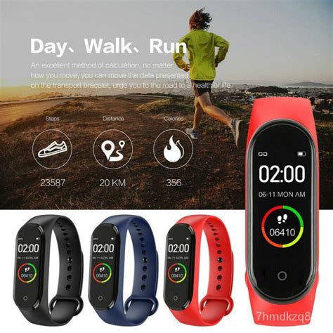 5SNT M4 Smart Band Color Screen Display Wristband Blood Pressure Heart