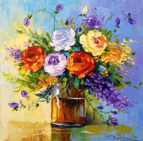 Bouquet Of Roses Painting By Olha Darchuk Jose Art Gallery