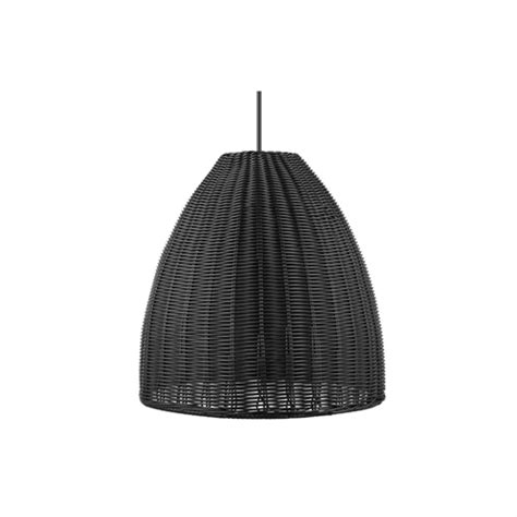 Black Resin Woven Pendant Light Outdoor Space Designs