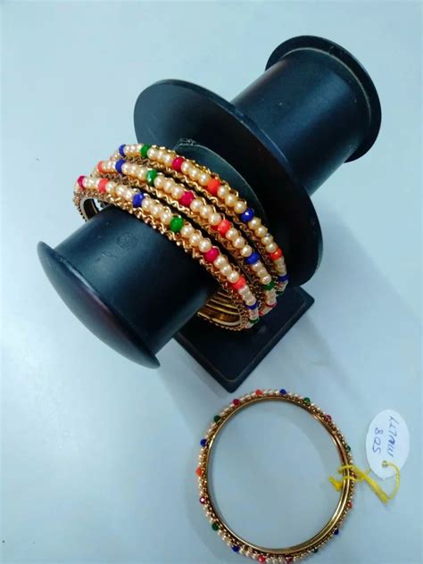 Multicolor Alloy Steel Moti Design Bangles At Rs 54 Set In Mumbai ID