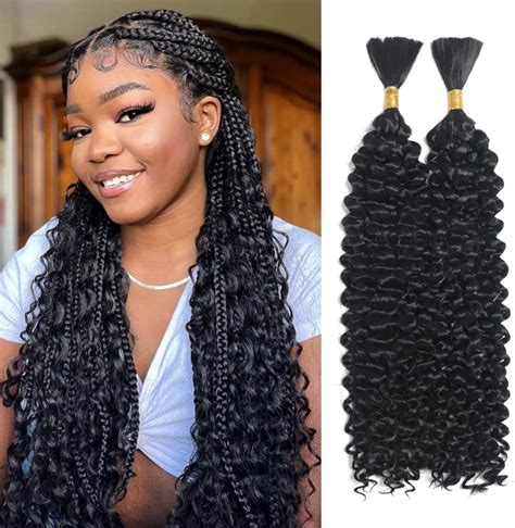 Amazon DSEKCAIN 350 Deep Wave Human Braiding Hair For Boho