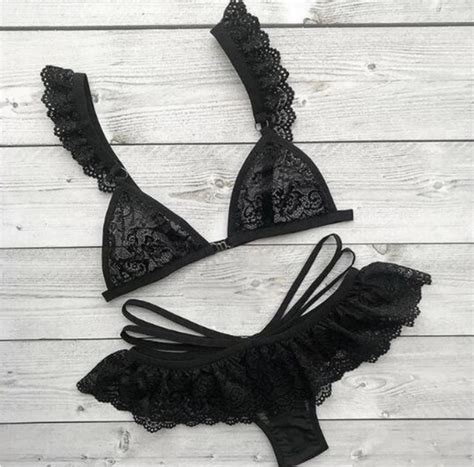 Sexy Black Gothic Lace Lingerie Set KoKo Fashion Online Store Powered By Storenvy