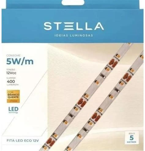 Fita Led Eco 5w M 12v Ip20 2700k Sth7804 27 Stella Fita De LED