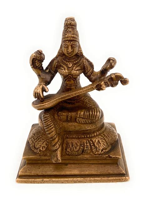 Buy Bhunes Brass Saraswati Idol Brass Saraswati Statue Goddess