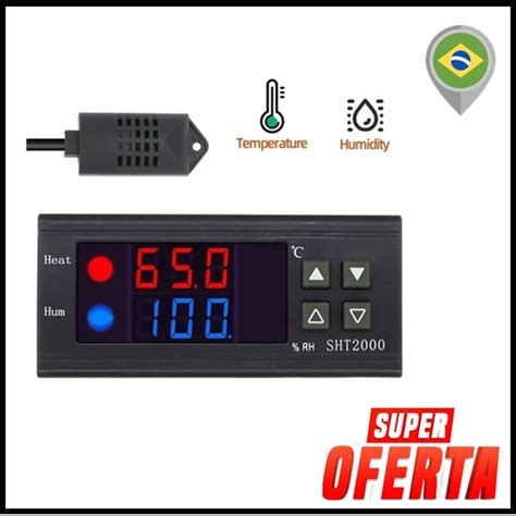 Controlador De Temperatura E Umidade Digital Modelo SHT 2000