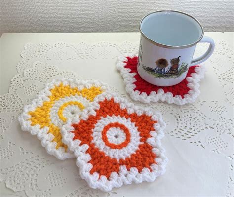 Star Coaster Crochet Pattern Pdf File With A Step By Step Etsy Uk