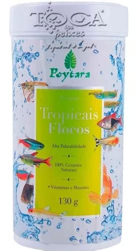 Ração Para Peixes Poytara Tropical Flocos 130gr