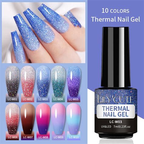 Lilycute Thermal Gel Polish Soak Off Uv Led Color Changing Gel Nail Art