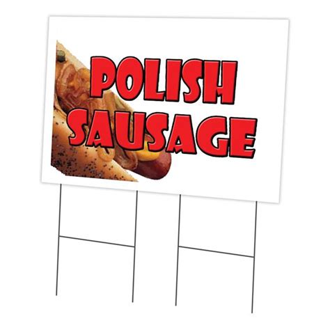 Signmission C 2436 Polish Sausage 24 X 36 In Polish Sausage Yard Sign