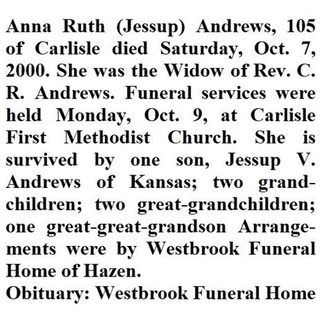 Anna Ruth Jessup Andrews 1895 2000 Find A Grave Memorial