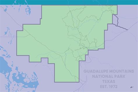 Guadalupe Mountains National Park Map | Guadalupe mountains, National ...