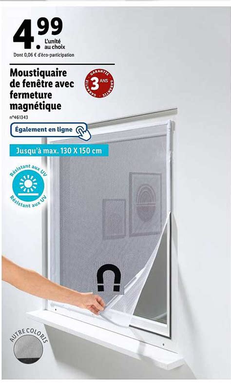 Promo Moustiquaire De Fen Tre Avec Fermeture Magn Tique Chez Lidl