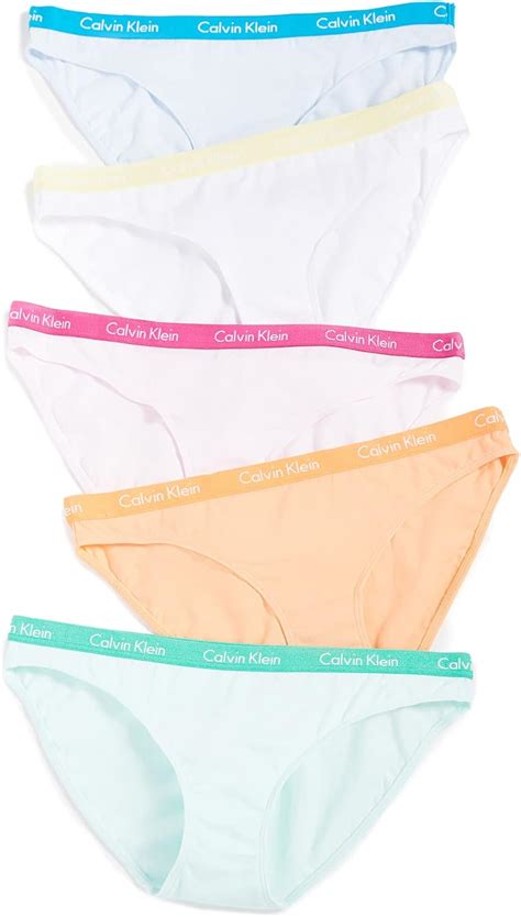 Calvin Klein Womens Carousel Logo Cotton Stretch Bikini Panty At Amazon Womens Clothing Store