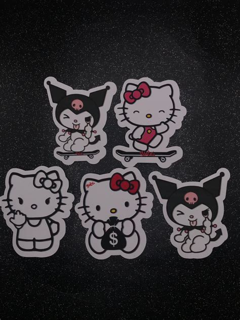 Hello Kitty And Kuromi Sticker Bundle Beauty By Hade