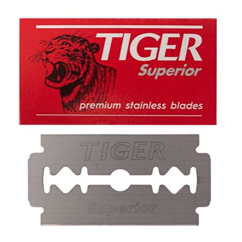 Tiger Superior Premium Stainless Double Edge Blades 5 Beard And Blade