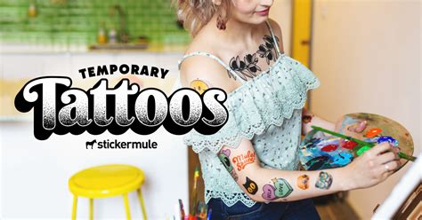 Temporäre Tattoos selbst gestalten Vorübergehende Tattoos Sticker