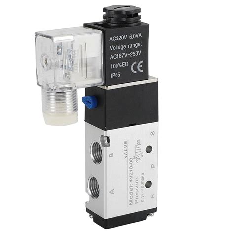 Pneumatic Electric Solenoid Air Valve V Ac V Position Way