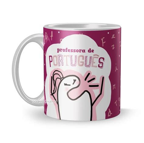 Caneca professor a de português flork