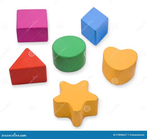 Wooden Color Blocks And Shapes Royalty Free Stock Photography Image