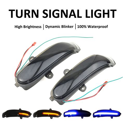 Pcs Flowing Flashing Water Dynamic Blinker Led Turn Signal Side Mirror