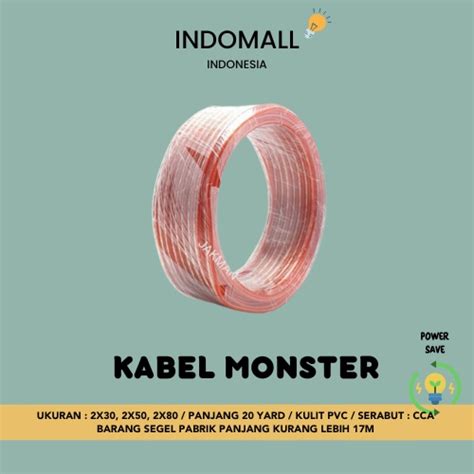 Jual Kabel Monster Audio Transparan Kabel Serabut Kabel Lampu Kabel