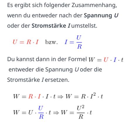 Elektrische Arbeit Und Leistung Karteikarten Quizlet