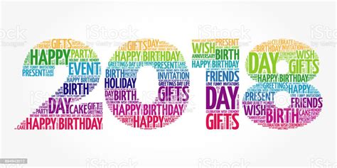 2018 New Year Happy Birthday Stock Illustration Download Image Now
