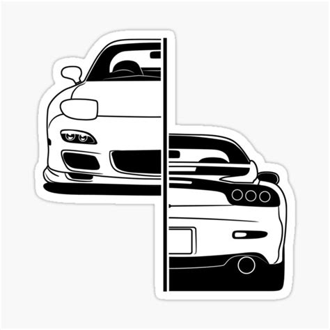 Mazda Rx7 Fd3s Best Shirt Design Sticker For Sale By Carworld Redbubble