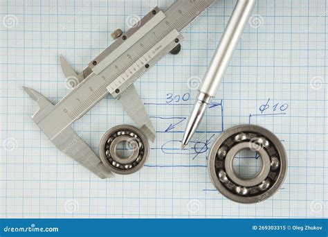 Calipers Bearing And Square Stock Image Image Of Calipers Hand