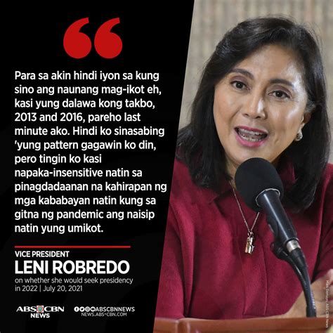 Vice President Leni Robredo Who Has Yet To Reveal Her Halalan 2022