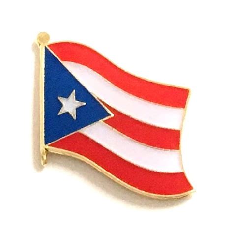 Puerto Rico World Flag Lapel Pin Single Country Brooches World Flag Pins