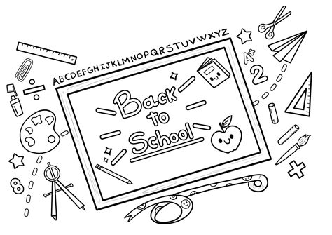 Back To School Free Download coloring page - Download, Print or Color