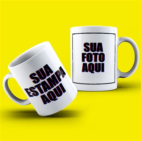 Caneca Personalizada Sua Arte Foto Ideia Estampa Porcelana Ml